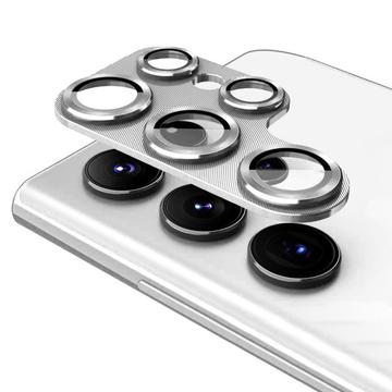 Samsung Galaxy S25 Ultra Hat Prince Full Cover Kameraobjektiv Panzerglas - Silber