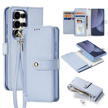 Samsung Galaxy S25 Ultra Dux Ducis Lawa Brieftaschen-Lederhülle mit Magnetabdeckung - Baby Blau