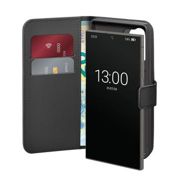 Samsung Galaxy S25 Ultra Puro Wallet Hülle mit 2 Kartenfächern - Schwarz