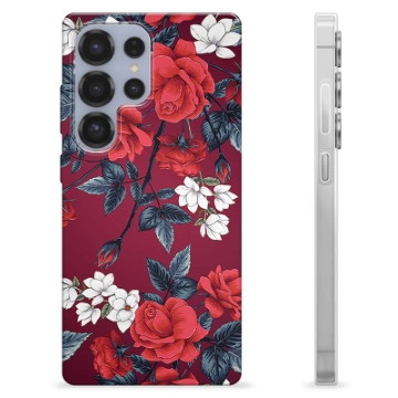 Samsung Galaxy S25 Ultra TPU Hülle - Vintage Blumen