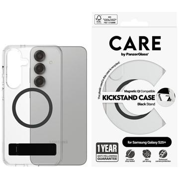 Samsung Galaxy S25+ PanzerGlass Care Kickstand Hülle - MagSafe Kompatibel - Durchsichtig / Schwarz
