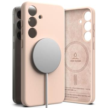 Samsung Galaxy S25+ Ringke Liquid Silicone MagSafe Hülle - Rosa Sand