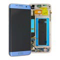 Samsung Galaxy S7 Edge Oberschale & LCD Display GH97-18533G - Blau
