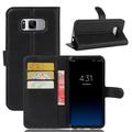 Samsung Galaxy S8+ Wallet Schutzhülle mit Magnetverschluss - Schwarz
