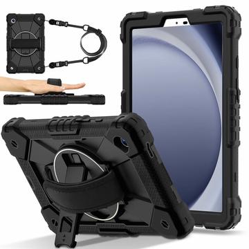 Samsung Galaxy Tab A11 Heavy Duty 360 Hülle mit Handschlaufe - Schwarz