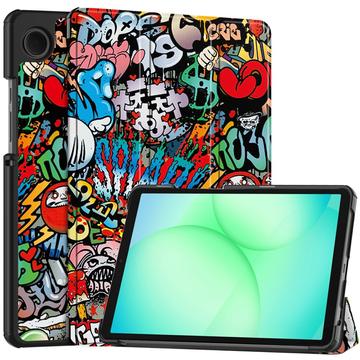 Samsung Galaxy Tab A11 Tri-Fold Serie Smart Folio Hülle - Graffiti