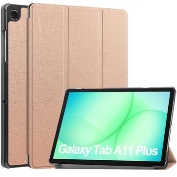 Samsung Galaxy Tab A11+ Tri-Fold Serie Smart Folio Hülle - Roségold
