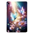 Samsung Galaxy Tab A9+ Stylish Ultra-Slim TPU Hülle - Schmetterling Blumen