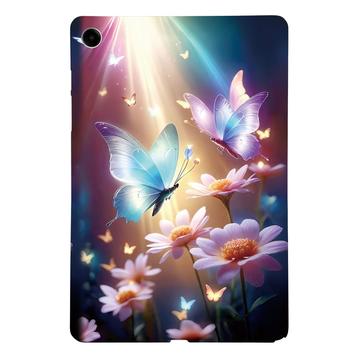 Samsung Galaxy Tab A9+ Stylish Ultra-Slim TPU Hülle - Schmetterling Blumen