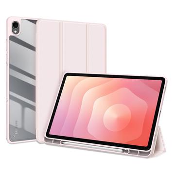 Samsung Galaxy Tab S11 Dux Ducis Toby Tri-Fold Smart Folio Hülle - Hellrosa