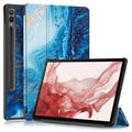 Samsung Galaxy Tab S9+ Tri-Fold Serie Smart Folio Hülle - Meereswelle