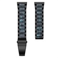 Samsung Galaxy Watch4/Watch4 Classic Edelstahl Band - Dunkel Blau / Schwarz