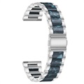 Samsung Galaxy Watch4/Watch4 Classic Edelstahl Band - Dunkel Blau / Silber
