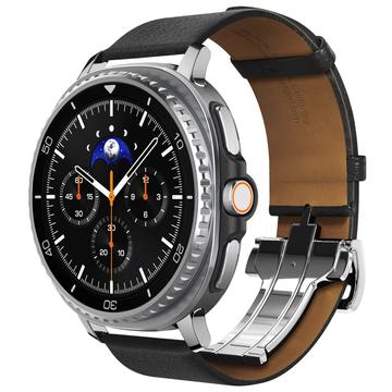 Samsung Galaxy Watch8/Watch8 Classic Spigen Enzo Lederarmband - 40/44/46mm - Schwarz