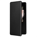 Samsung Galaxy Z Fold3 5G Flip Hülle - Karbonfaser - Schwarz