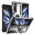 Samsung Galaxy Z Fold4 5G Hybrid Case mit Metall Stand - Silber