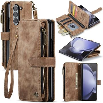 Samsung Galaxy Z Fold6 Caseme C30 Multifunktions Wallet Hülle - Braun