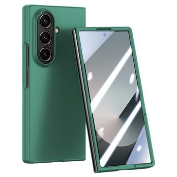 Samsung Galaxy Z Fold7 Kunststoffgehülle mit äußerem Panzerglas - dunkelgrün