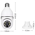 Überwachungskamera mit E27-Glühlampenfassung A6 - Weiß