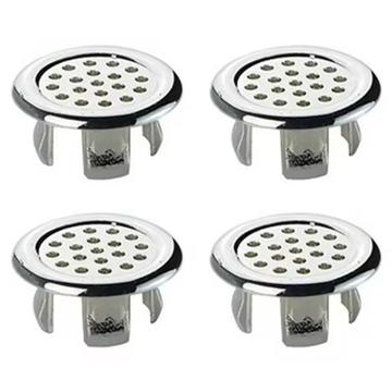 Satz mit 4 dekorativen Überlaufringen für Spülbecken - Maschenring