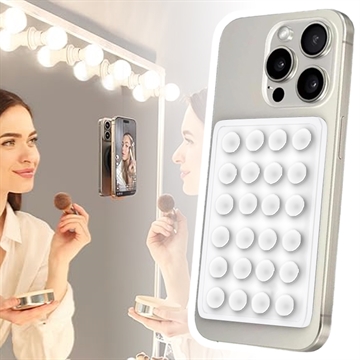 Selbstklebender Silikon-Saugnapf-Handyhalter - 10 Stk. - Weiß