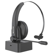 Einohriges Bluetooth-Headset mit Mikrofon und Ladestation OY631 - Schwarz