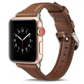 Apple Watch Series 7/SE/6/5/4/3/2/1 Schmales Lederband - 41mm/40mm/38mm - Kaffee