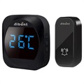Smart Drahtlose Doorbell mit Digital Thermometer - Schwarz