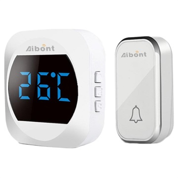 Smart Drahtlose Doorbell mit Digital Thermometer - Weiß