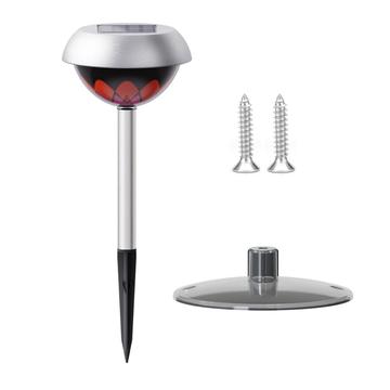 Solar-Sonnenblumen-Projektionsleuchte F10 für Garten und Terrasse - Silber