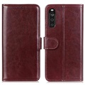 Sony Xperia 10 III, Xperia 10 III Lite Wallet Case mit Ständerfunktion - Braun