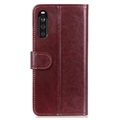 Sony Xperia 10 III, Xperia 10 III Lite Wallet Case mit Ständerfunktion - Braun