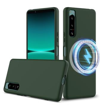 Sony Xperia 5 IV Liquid Silikonhülle - MagSafe-kompatibel - Dunkel Grün