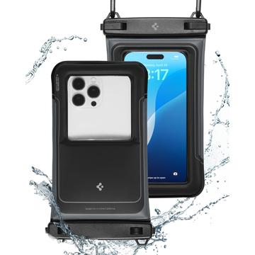 Spigen A611P Universelles wasserdichtes schwimmendes Telefonhülle - IPX8/30m, 2er-Pack - Mattschwarz