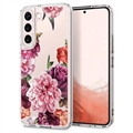 Spigen Cyrill Cecile iPhone Samsung Galaxy S22 5G Hybrid Hülle (Offene Verpackung - Ausgezeichnet) - Rosa Blumen