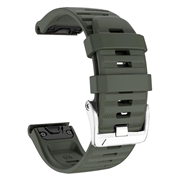 Sport-Silikonarmband für Garmin Fenix 3 / 3 HR / 5X / 5X Plus / 6X / 6X Pro - Armee Grün