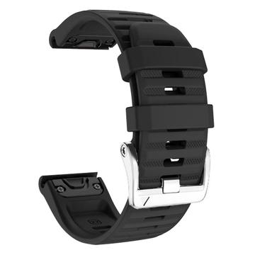 Sport-Silikonarmband für Garmin Fenix 3 / 3 HR / 5X / 5X Plus / 6X / 6X Pro - Schwarz