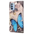 Style Serie Motorola Moto G31/G41 Wallet Hülle - Blau Schmetterling