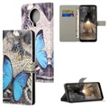 Style Series Samsung Galaxy A02s Schutzhülle mit Geldbörse - Blau Schmetterling