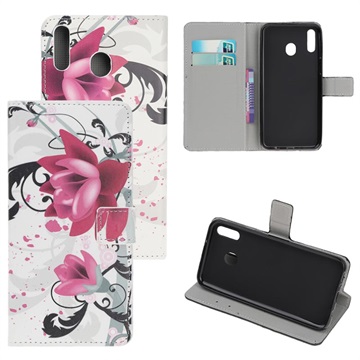 Style Series Samsung Galaxy A20e Wallet Hülle - Lotusblume