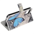 Style Series iPhone 13 Mini Schutzhülle mit Geldbörse - Blau Schmetterling