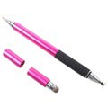 Stylish 3-in-1 Multifunktions Eingabestift & Kugelschreiber-Stift - Hot Pink