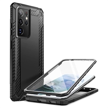 Supcase Clayco Xenon Samsung Galaxy S21 Ultra 5G Hybrid Hülle - Schwarz