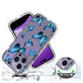 Sweet Armor Serie iPhone 14 Pro Hybrid Hülle - Blau Schmetterling