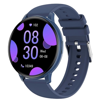 T6 Fitness-Smartwatch mit Bluetooth-Telefonie und Herzfrequenzmessung - 1.38" - Blau