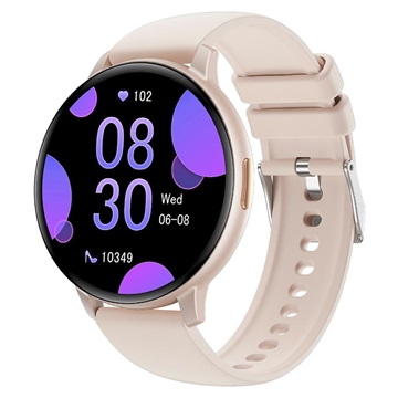 T6 Fitness-Smartwatch mit Bluetooth-Telefonie und Herzfrequenzmessung - 1.38" - Rosa