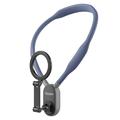 TELESIN MNM-001 Für iPhone 12 / 13 / 14 / 15/ 16 Silikon Hals Halterung Magnetische Selfie Stick Telefon Hals Halterung - Blau