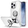 iPhone 14 Pro TPU Case mit Ringhalterung - Durchsichtig