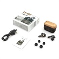 TS-100 Graffiti TWS Ohrhörer mit Bluetooth 5.0 - Schwarz / Gold