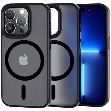 iPhone 13 Pro Max Tech-Protect Magmat Hülle - MagSafe-kompatibel (Offene Verpackung - Ausgezeichnet) - Durchscheinend Schwarz